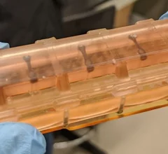 Heart tissues within one of the Johns Hopkins space launch-ready chambers for study aboard the International Space Station. Photo from Jonathan Tsui.