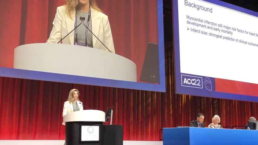 Marie-Sophie de Koning, MD, discusses her team's research on treating STEMI patients with sodium thiosulfate.