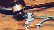 A gavel and a stethoscope