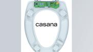The Casana Heart Seat Bluetooth-enabled toilet seat can monitor a user’s heart rate and oxygen saturation levels to heal manage cardiac patients remotely at home. Image courtesy of Casana