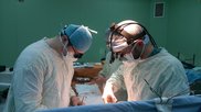  Oleksandr Yachnik, congenital heart surgeon at the Scientific Practical Children's Cardiac Center in Kyiv, Ukraine, performs a congential heart procedure while the Russians and the front lines are less than 10 miles away. #StandwithUkraine #Ukraine #RussianWarWithUkraine