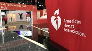 The entrance to the AHA expo and technology floor. Photo by Dave Fornell #AHA22