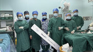 The team that implanted the first TaurusTrio TAVR device at Beijing An Zhen Hospital, Capital Medical University in July 2023.
