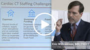 Former SCCT president Eric Williamson, MD, FSCCT, vice chair for radiology informatics and AI at Mayo Clinic, presented the session one staffing challenges and provided insights into recruitment and retention strategies for physicians and technologists in the field. #SCCT #SCCT23 #SCCT2023 #cardiovascularbusiness