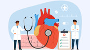 cardiologists evaluating the human heart to provide a treatment strategy