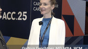 Gudrun Feuchtner, MD, MBA, HCM, assistant professor, cardiovascular imaging, Medical University Innsbruck, Department Radiology, explains how artificial intelligence-based quantitative computed tomography (AI QCT) coronary plaque features are better able to predict risk in women, according the the results of the late-breaking CONFIRM2 study at ACC 2025.