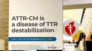 Cardiac amyloidosis ATTR-CM drug promotion at the 2024 American Heart Association meeting.