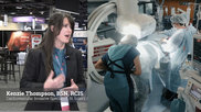 Kenzie Thompson, BSN, RCIS, cardiovascular invasive specialist, St. Luke's Mid-America Heart Institute, shares advice she gave to cath lab technologists and nurses during a session at the Transcatheter Cardiovascular Therapeutics (TCT) meeting. 