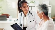 Doctor with patient