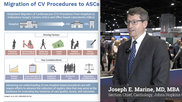 Video interview with Joseph E. Marine, MD, MBA, Vice-Director of Operations, Division of Cardiology, Section Chief of Cardiology, Johns Hopkins Community Physicians, and Professor of Medicine at Johns Hopkins University, explains the growing trend of using ambulatory surgical centers (ASCs) for cardiac and electrophysiology (EP) procedures. 