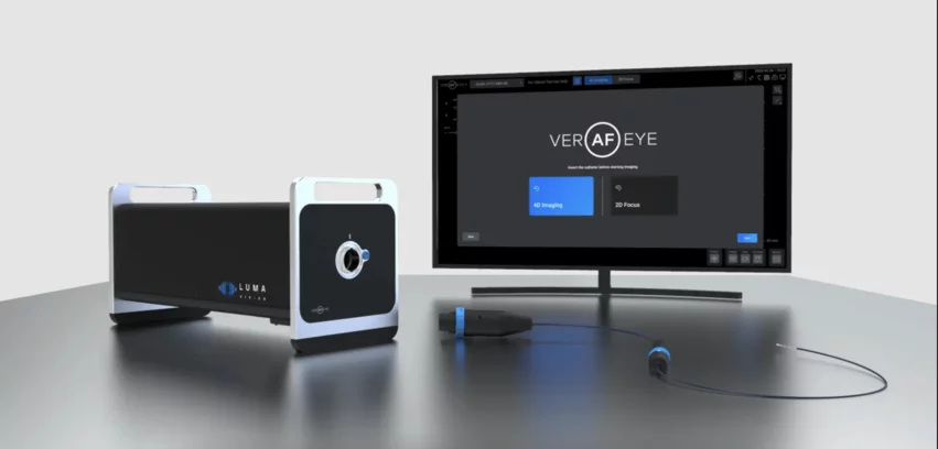Luma Vision Verafeye Visualization Platform. The Verafeye Visualization Platform allows operators to deliver 2D and 4D ultrasound images in real time. The catheter was built with maneuverability and increased visibility in mind; it can capture images of up to 120 mm from the tip and provide views of the patient’s anatomy from all angles.