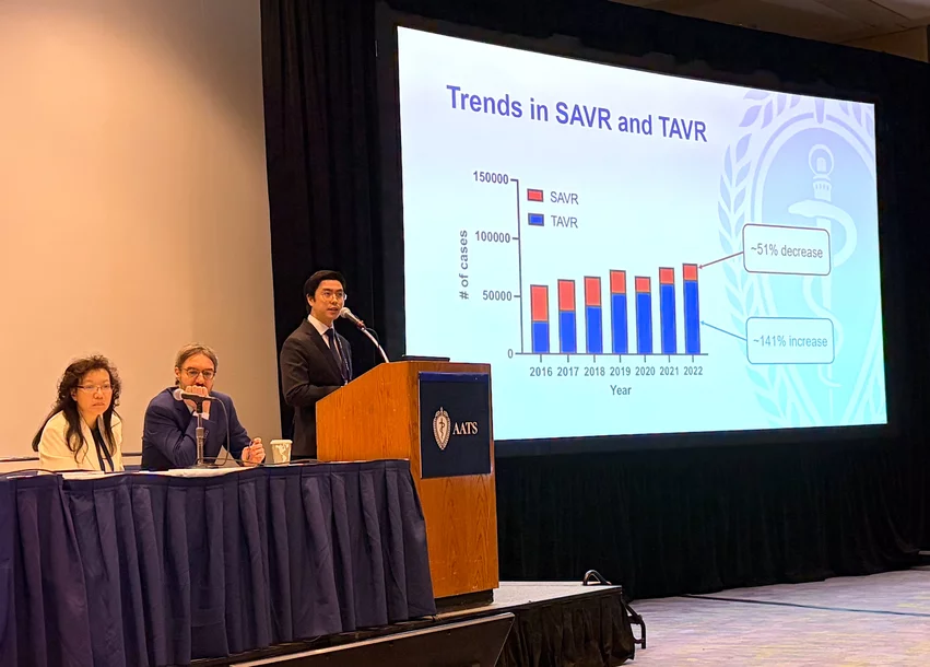 Transcatheter aortic valve replacement (TAVR) cases rapidly increased 2016-2022 and saw a major boost after the 2020 ACC/AHA Valvular Heart Disease guideline. However, the guidelines also helped stabilized surgical aortic valve replacement (SAVR) volumes.