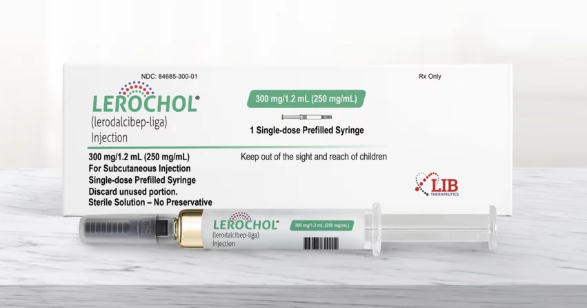 Lerodalcibep-liga, a third-generation PCSK9 inhibitor sold by Cincinnati-based LIB Therapeutics under the brand name Lerochol. 