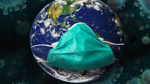 COVID-19 globe coronavirus mask