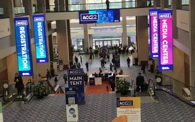 A view down on the main entry into the convention center at ACC22.
