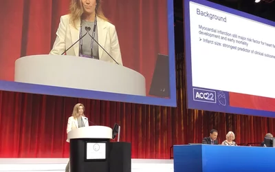 Marie-Sophie de Koning, MD, discusses her team's research on treating STEMI patients with sodium thiosulfate.