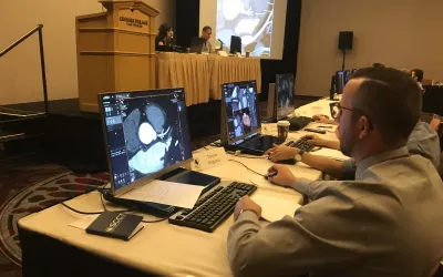 Pre-conference all-day training course for the Coronary CTA Academy: Cases from Basic to Intermediate. CTA experts explained step by step how to review cardiac CT scans and how to do basic post-processing of the datasets. 2 #SCCT #SCCT2022 #yesCCT #CCTA #CTA