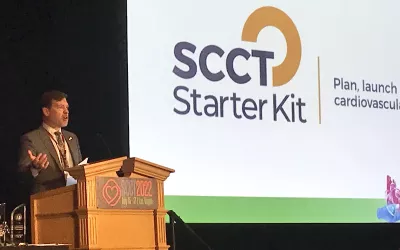 SCCT 2021-22 President Eric Williamson, MD, Mayo Clinic, explains some of the advances with SCCT, including the creation of a new website to help clinics and hospitals start cardiac CT programs. The SCCT Starter Kit site offers information on what hardware, training and accreditation is needed, basic CT scanner specifications, and other resources needed to get started. He said the society saw a rapid uptick in interest in CTA since it was included as a 1A indication in the 2021 Chest Pain Guidelines. #SCCT