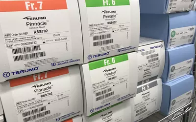 Terumo introducer sheaths for the cath lab. Banner ASC in Sun City, Arizona.