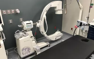 The OEC mobile C-arm used in cath lab 2, which is primarily used for electrophysiology (EP) procedures, Banner ASC in Sun City, Arizona.