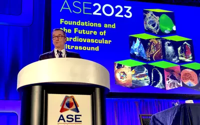 ASE President Stephen Little, MD, Houston Methodist, delivers the State of ASE opening session.