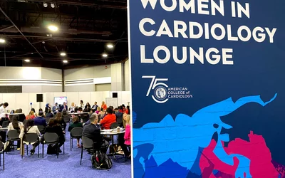 The women in cardiology lounge at ACC.24.