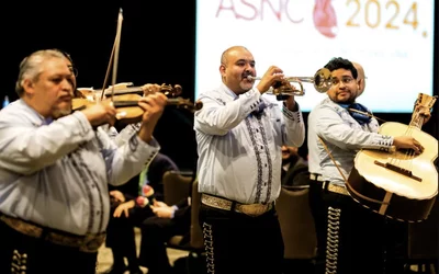 A mariachi band performs at the open session of the ASNC 2024 meeting. Image courtesy of ASNC