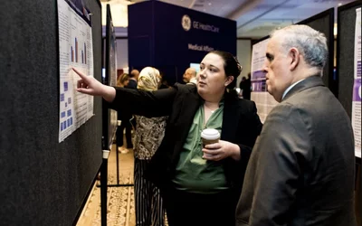 Poster session presentation at ASNC 2024. Photo courtesy of ASNC