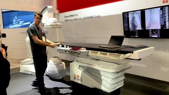The Shimadzu Trinias SCORE Opera F12 angiography system (unveiled at RSNA 2022) has dose lowering technologies and automation to speed workflow. 