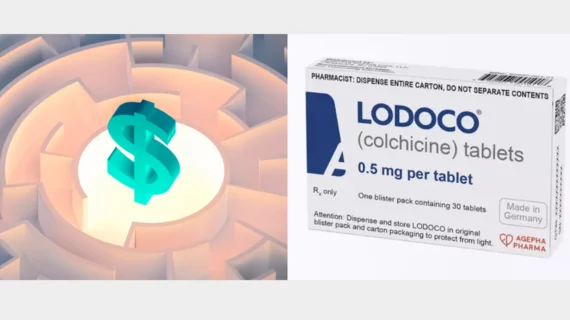 Colchicine Lodoco Agepha Pharma price cost cardiovascular disease CVD