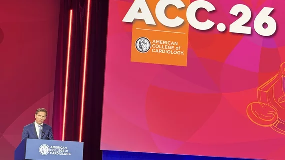 Michiel Voskuil, MD, PhD, an interventional cardiologist and professor at University Medical Center Utrecht in the Netherlands, presented his team’s data on the ACC.26 stage.
