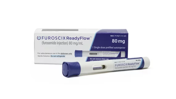 The U.S. FDA has approved furosemide injection (Furoscix ReadyFlow) for the treatment of fluid overload in adults with heart failure or chronic kidney disease.